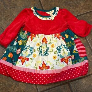 Matilda Jane Red and Green Kids Dress